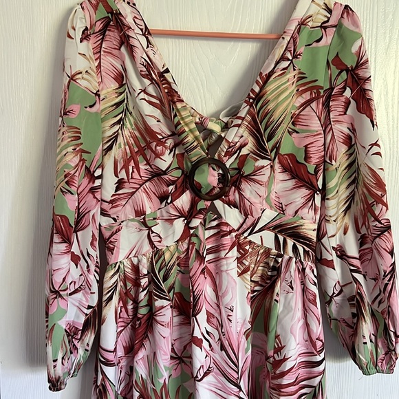 Pink Lily Where I Want To Be Tropical Printed Maxi Dress - Picture 10 of 12